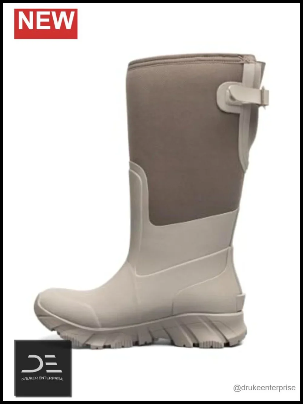 Waterproof Knee-High Snow Boots with Fleece Lining